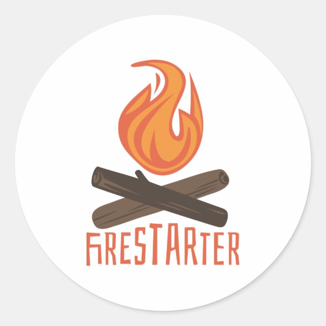 Feuerstarter Runder Aufkleber (Vorderseite)