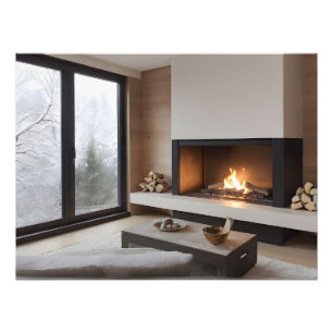 Feuerstelle auf Zuhause Fotodruck