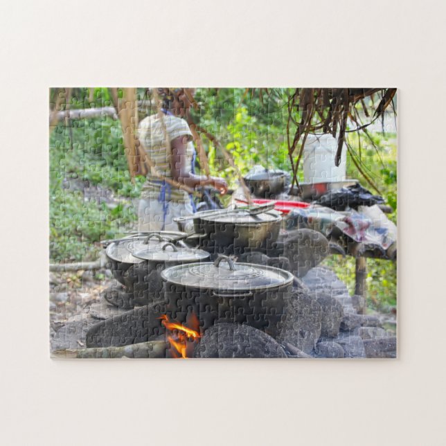 Feuerstöcke Jamaica Beach. (Horizontal)