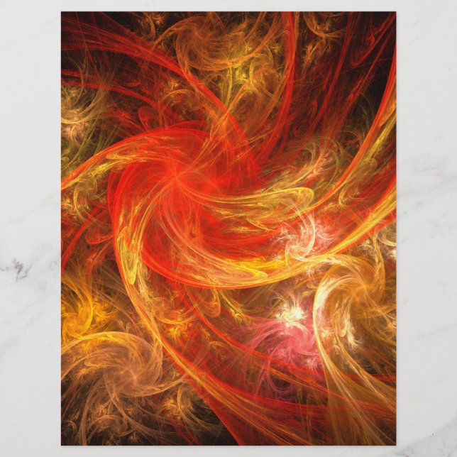 Feuersturm Abstrakt Art Letterhead (Vorderseite)