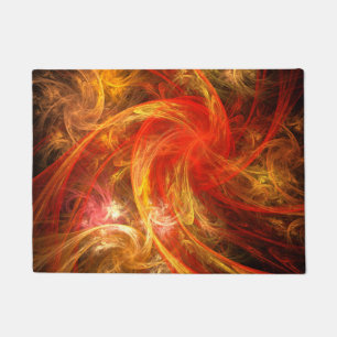 Feuersturm Abstrakte Kunst Fußmatte
