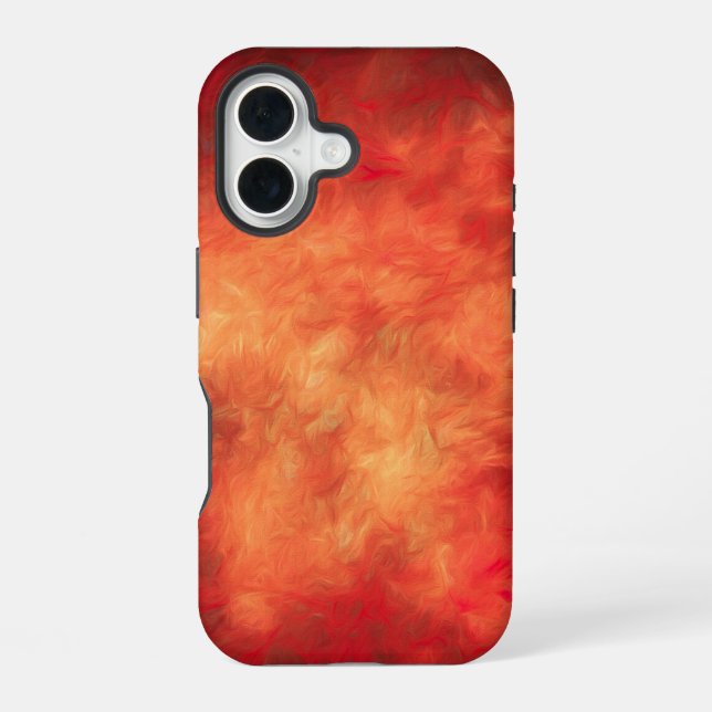 Feuersturm iPhone 16 Hülle (Rückseite)