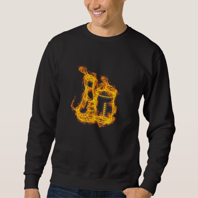 Feuerteströhre Flammen-Wissenschaftskit Lehrer Wis Sweatshirt (Vorderseite)