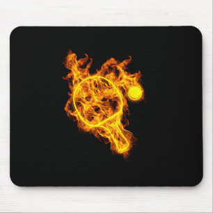 Feuertische Tennis Flammen Bat Paddel Tischtennis Mousepad