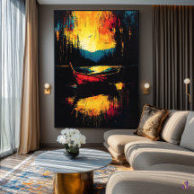 Feuertreiben - Abstraktes Expressionistisches Boot