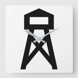 Feuerturm Quadratische Wanduhr