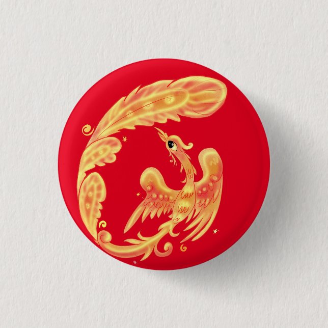 Feuervogel Button (Vorderseite)