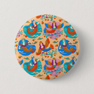 Feuervögel und Meerjungfrauen Button