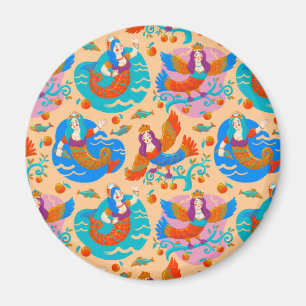 Feuervögel und Meerjungfrauen Magnet