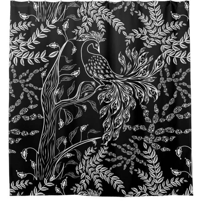 Feuervogel, Vogel Duschvorhang (Vorderseite)