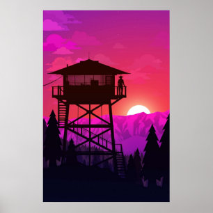 Feuerwache Aussichtsturm Poster