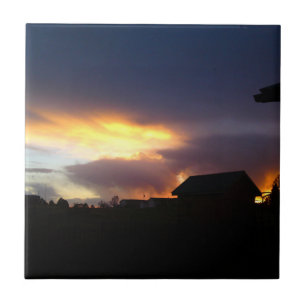 Feuerwache Sonnenuntergang Tile Fliese