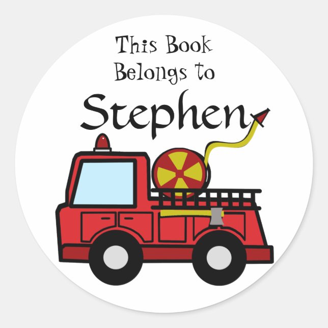 Feuerwagenspass Runder Aufkleber (Vorderseite)