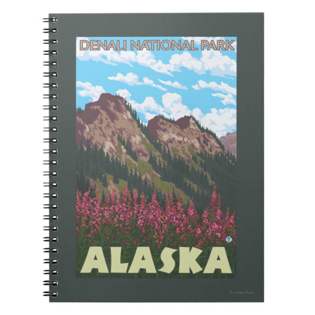 Feuerweed & Mountains - Denali Nat'l Park, Notizblock (Vorderseite)