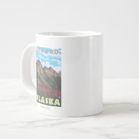 Feuerweed & Mountains - Seward, Alaska