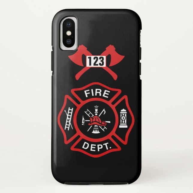 Feuerwehr-Abzeichen Case-Mate iPhone Hülle (Rückseite)