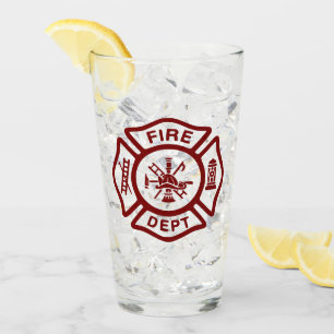 Feuerwehr-Abzeichen Glas