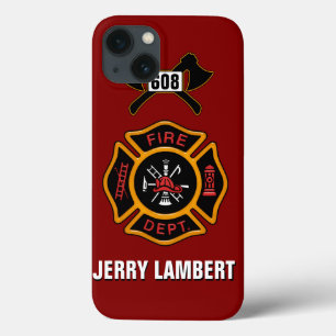 Feuerwehr-Abzeichen-Namen-Schablone Case-Mate iPhone Hülle