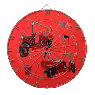 Feuerwehr-Axt-Eimerwagen-Design, Rot Dartscheibe
