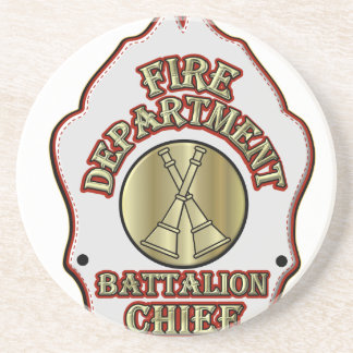 Feuerwehr-Bataillon-Hauptschild-Entwurf Sandstein Untersetzer