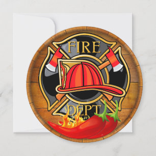 Feuerwehr Chili Peppers Einladung
