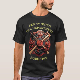Feuerwehr Emblem des Mutes und des Einsatzes T-Shirt