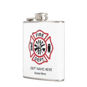 Feuerwehr Emblem Flachmann