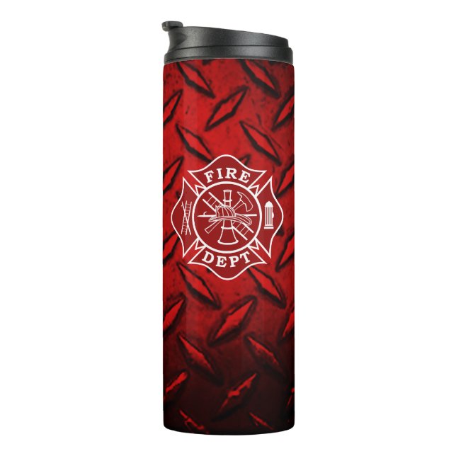Feuerwehr / Feuerwehrmann Malteser Kreuzer Thermosbecher (Nach rechts gedreht)