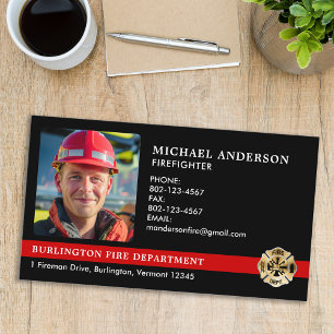 Feuerwehr-Foto für individuelle Logokombinationen Visitenkarte