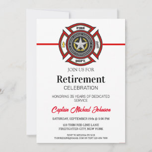Feuerwehr für das "Thin Red Line Retirement" Einladung