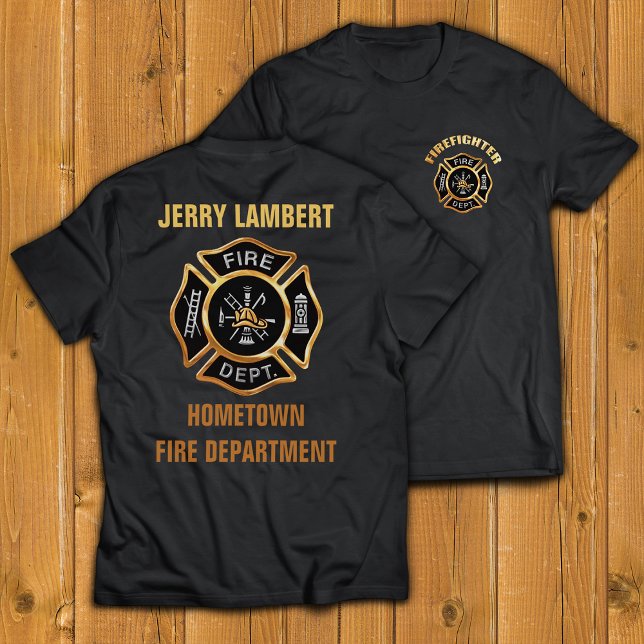 Feuerwehr Gold Abzeichen Custom T-Shirt (Von Creator hochgeladen)