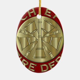 Feuerwehr-Hauptmessingsymbol Keramikornament