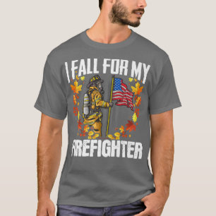 Feuerwehr Herbst fällt ich für meinen Feuerwehrfir T-Shirt
