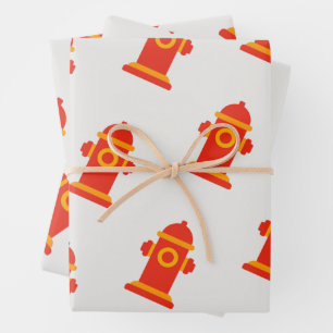Feuerwehr-Hydrant-Party-Geschenkverpackung Geschenkpapier Set