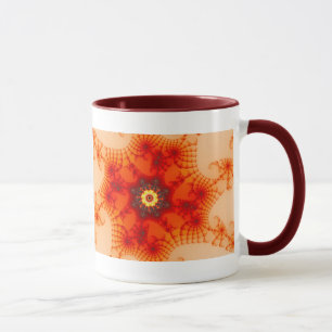 Feuerwehr im Fraktal Kunst Tasse