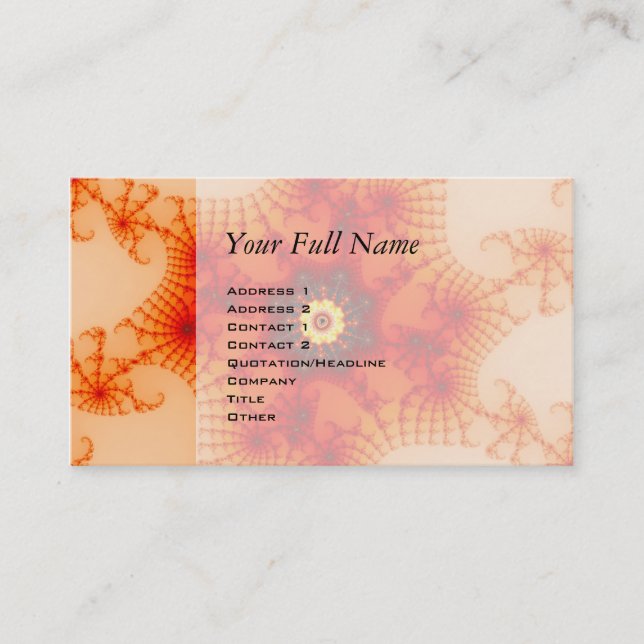 Feuerwehr im Fraktal Kunst Visitenkarte (Vorderseite)