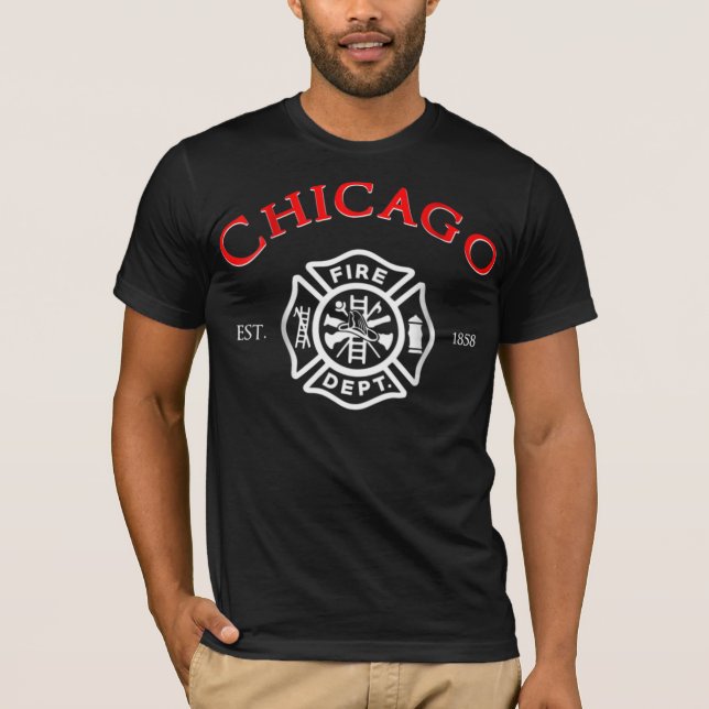 Feuerwehr in der Stadt Chicago Illinois T-Shirt (Vorderseite)