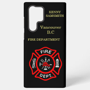 Feuerwehr-Logo Schwarz-Rot-Abzeichen Samsung Galaxy Hülle