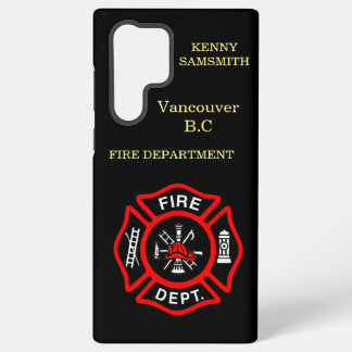 Feuerwehr-Logo Schwarz-Rot-Abzeichen Samsung Galaxy Hülle