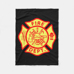 Feuerwehr-Logo Uniformer Feuerwehrmann-Symbol Feue Fleecedecke