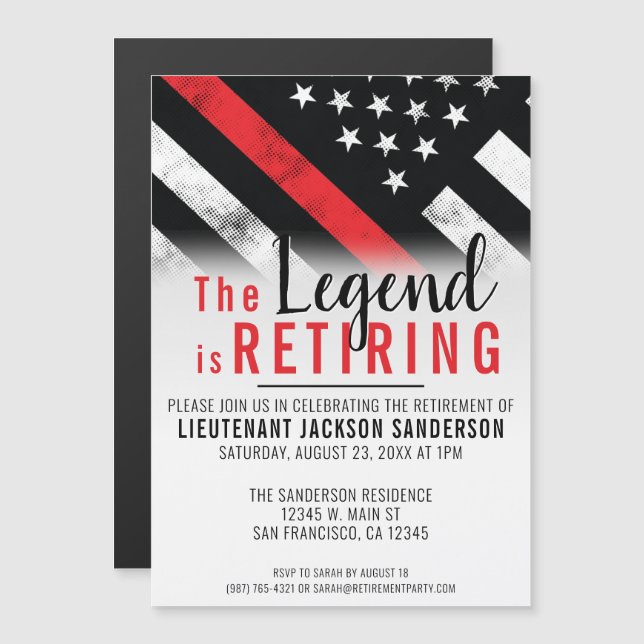 Feuerwehr Magneteinladung (Vorne/Hinten)