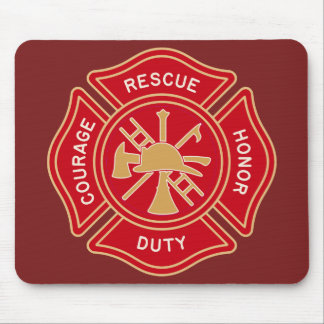 Feuerwehr-Maltese-Kreuz-Emblem Mousepad