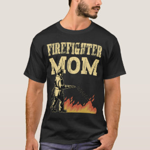 Feuerwehr-Mutter Unterstützt die dünne T-Shirt