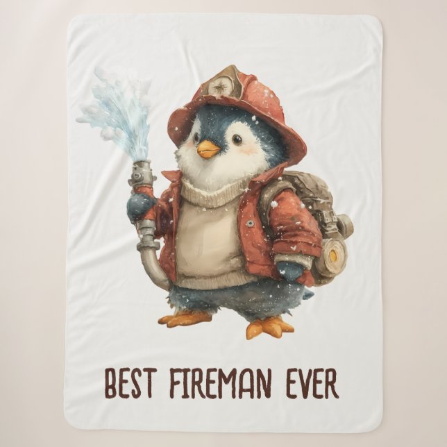 Feuerwehr-Ping-Pong-Schläger Winter Pinguin Sherpadecke (Vorderseite)