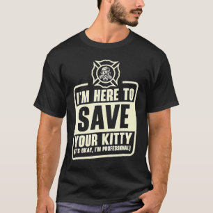 Feuerwehr-Profi-Rettungskatze Feuerwehrmann F T-Shirt