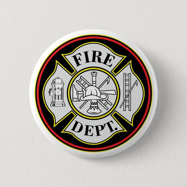 Feuerwehr-rundes Abzeichen Button (Vorderseite)