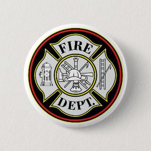 Feuerwehr-rundes Abzeichen Button