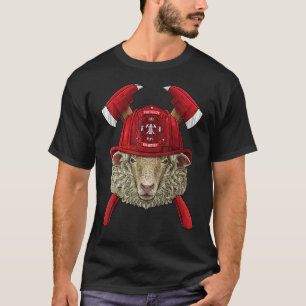 Feuerwehr Schaf Feuerwehrjunge Kinder Feuerrettung T-Shirt