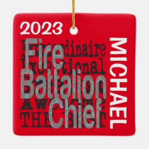 Feuerwehr-Sonderbeauftragter CUSTOM Keramikornament