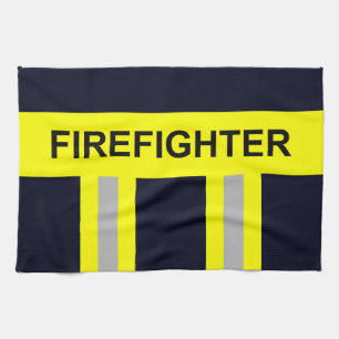 Feuerwehr Symbol Uniform Blau Geschirrtuch